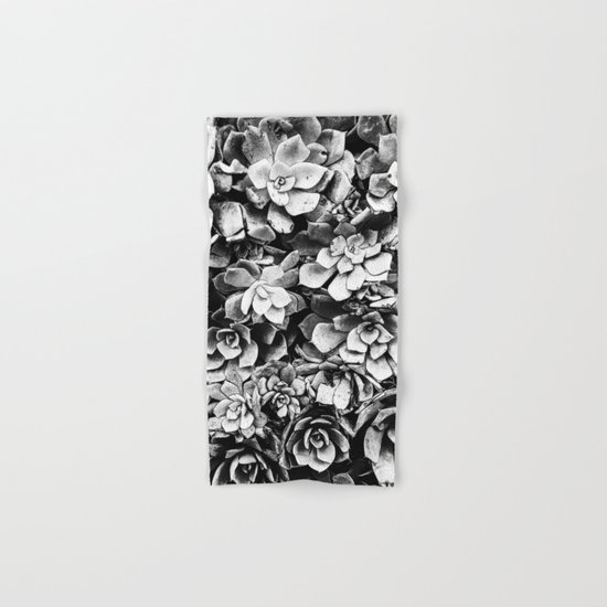 Black And White Plants Hand & Bath Towel