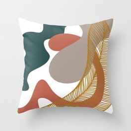 Abstract Golden Leaf 2 Throw Pillow