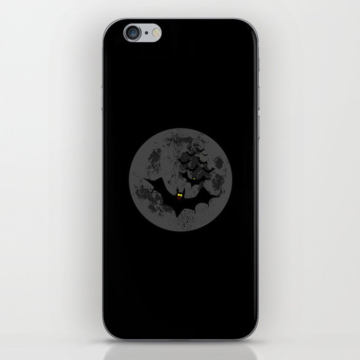 Vampire Bats Against The Dark Moon iPhone Skin
