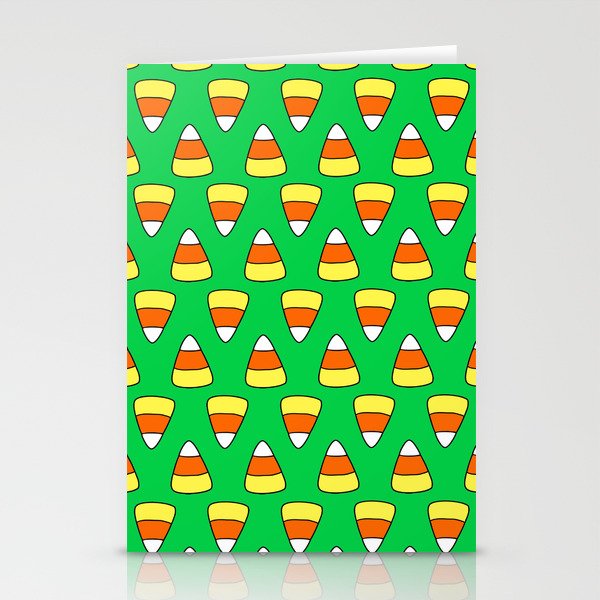 Green Candy Corn Stationery Cards