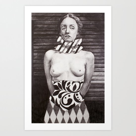 Pattern Girl Art Print