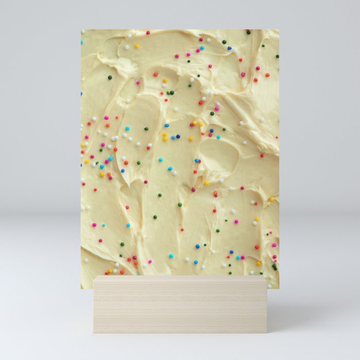 Vanilla Cake Frosting & Candy Sprinkles Mini Art Print