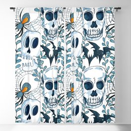 Amazing Spooky Halloween Pattern with Skulls Blackout Curtain