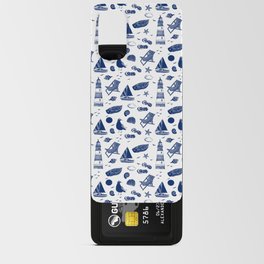 Blue Summer Beach Elements Pattern Android Card Case