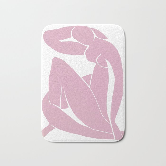 Blue Nude by Henri Matisse (in pink) Bath Mat