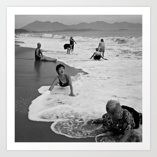 Bathing Woman in Vietnam - analog Art Print