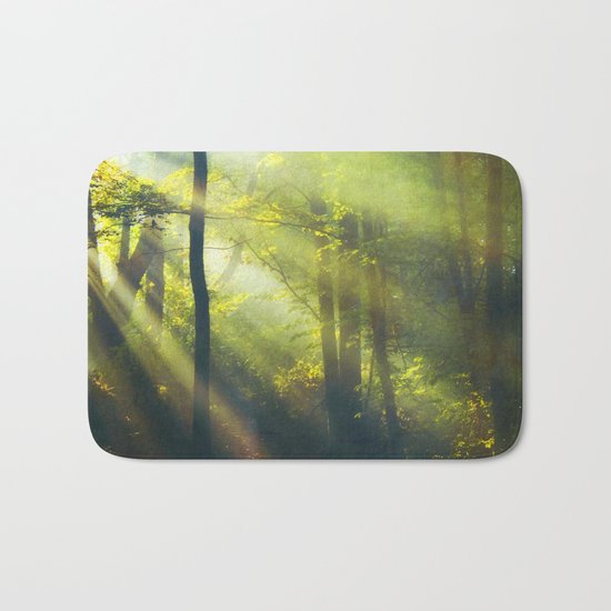 Rays - Morning Light in a Forest Bath Mat