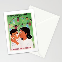 Vietnamese Poster: For the Happiness of the Children Stationery Card