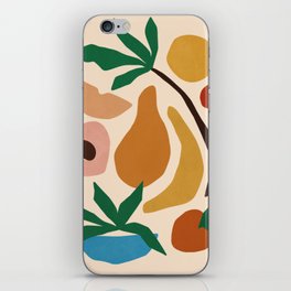 Fruit salad iPhone Skin | Banana, Fruits, Colors, Sun, Shapes, Peach, Citrus, Painting, Minimal, Maximalism 