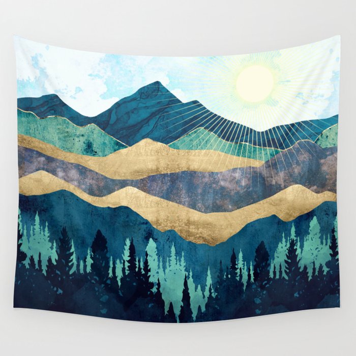 Blue Forest Wall Tapestry By Spacefrogdesigns Society6