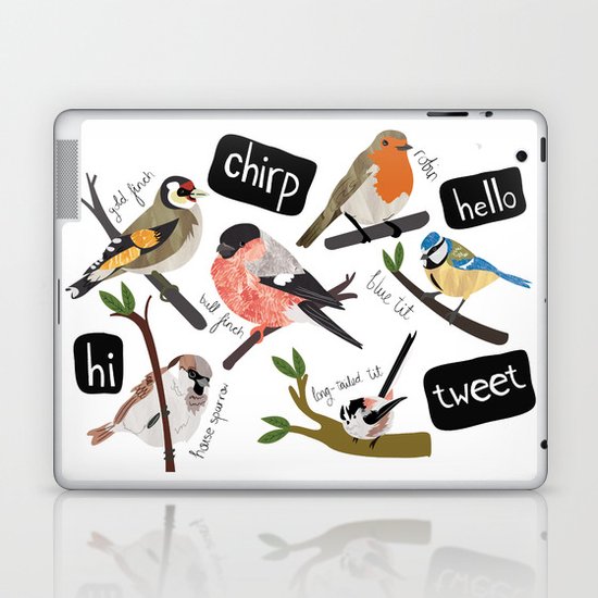British Garden Birds Laptop & iPad Skin