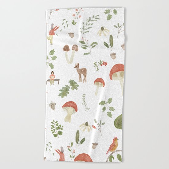 Forest Dream Pattern Beach Towel