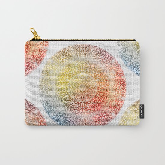 Pastel Rainbow Mandala Carry-All Pouch