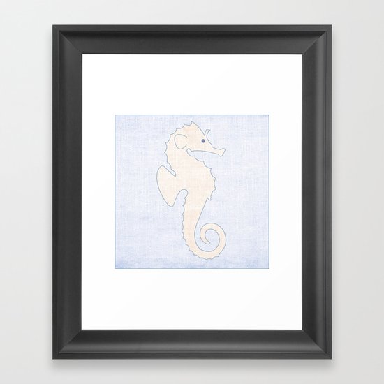 Seahorse - Under the Sea Series Nursey Print Framed Art Print