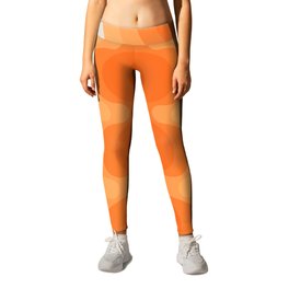 Echoes - Creamsicle Leggings | Digital, Curated, Graphicdesign, 70S, Boho, Orange, 1970S, Abstract, Seventies, Retro 