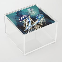 Metallic Jellyfish III Acrylic Box