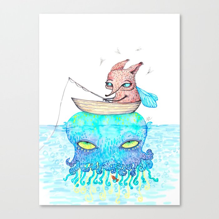 Summer fishing Canvas Print