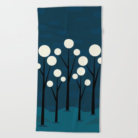 Moon Forest Beach Towel