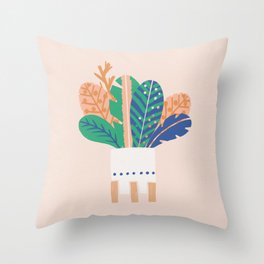 Potted Plant Throw Pillow