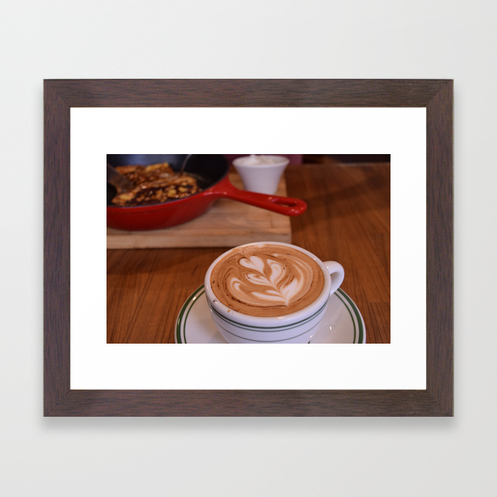 Caffe Macchiato With Breakfast Cafe Or Kitchen Decor Framed Art