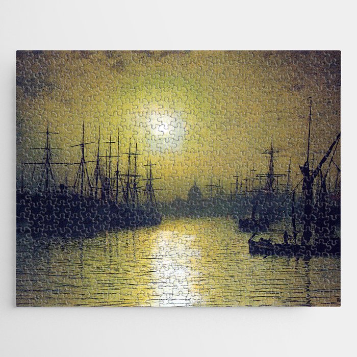 John Atkinson Grimshaw Nightfall on the Thames Jigsaw Puzzle