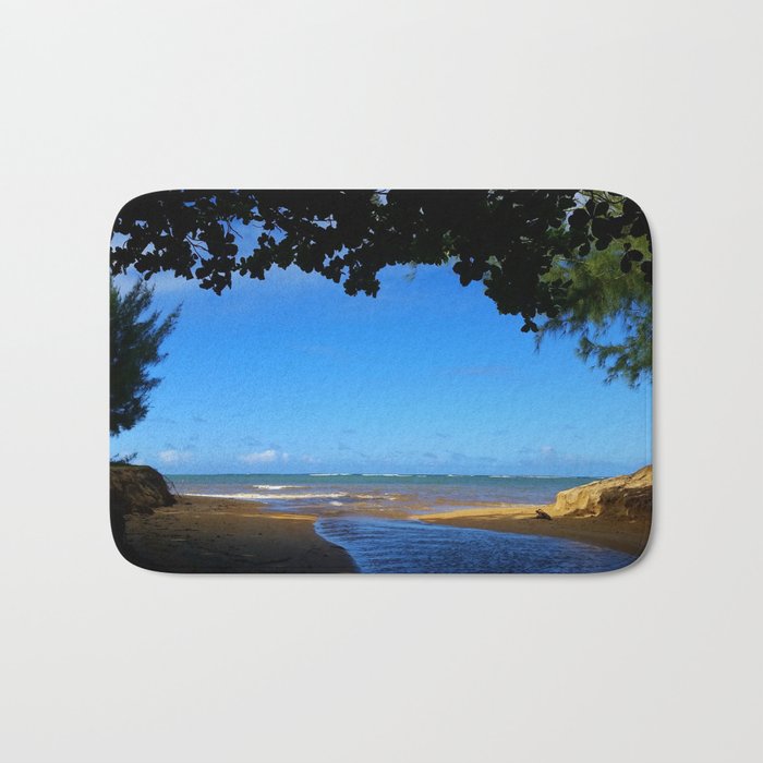 Looking at the Sea From Under the Trees Bath Mat