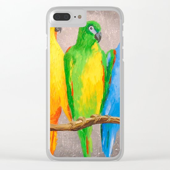 Parrots friends Clear iPhone Case
