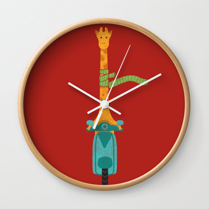 Scooter - ing around Wall Clock