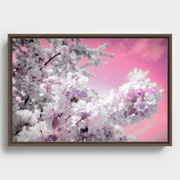 Flowers Pink & Lavender Framed Canvas