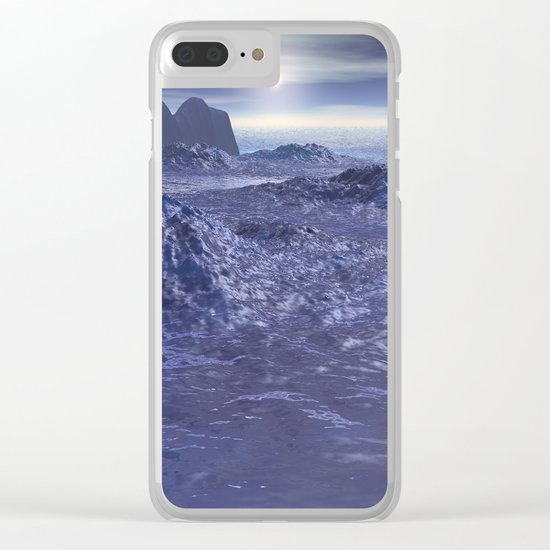 Frozen Sea of Neptune Clear iPhone Case
