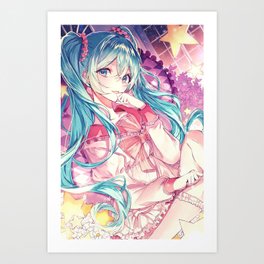 Hatsune Miku VOCALOID Art Print | Vocaloid, Luka, Kasane, Miku, Gackpo, Ia, Len, Kagamine, Teto, Seeu 