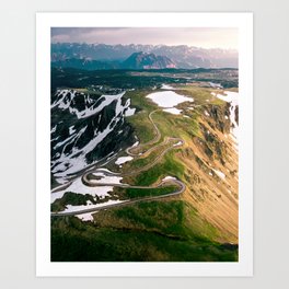Beartooth Pass Summit Elevation Art Print