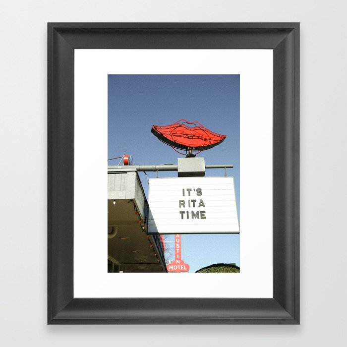 Margarita Time - Austin Motel Framed Art Print