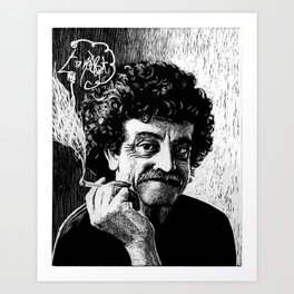 Kurt Vonnegut Art Print