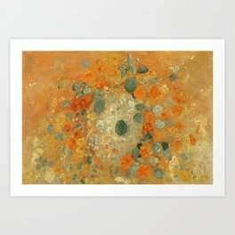 Orange Nasturtiums Flower  Art Print