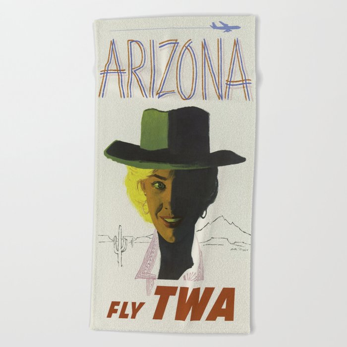 Vintage poster - Arizona Beach Towel