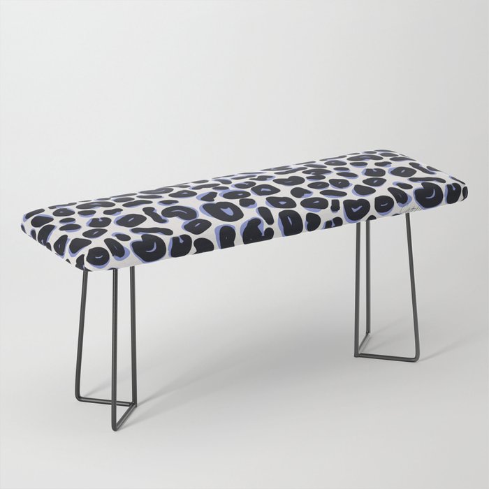 Leopard Print Abstractions – Lavender & Black Bench