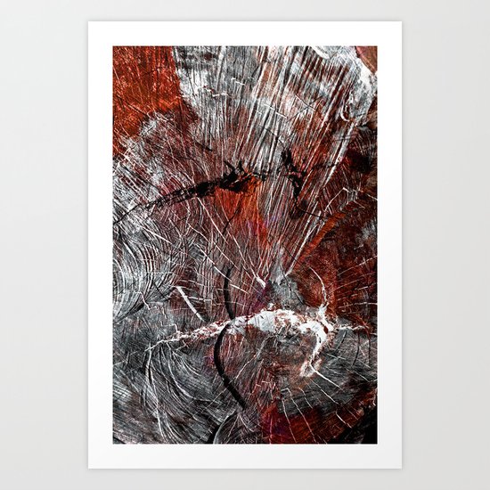 RED ARCHETYPAL STRUCTURES Art Print
