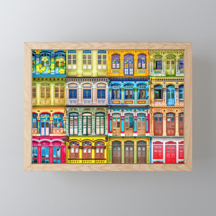The Singapore Shophouse Framed Mini Art Print