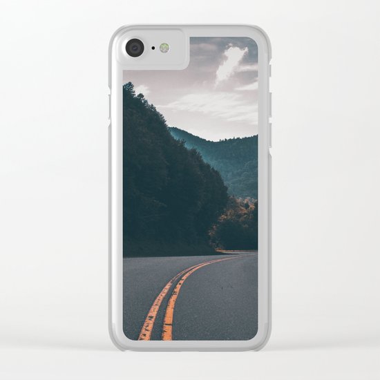 Road #Trees Clear iPhone Case