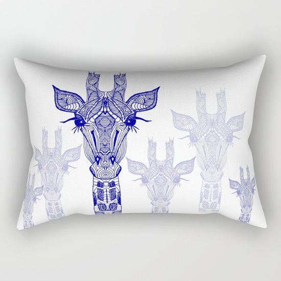 GIRAFFE BLUE Rectangular Pillow