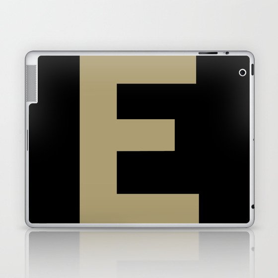 Letter E (Sand & Black) Laptop & iPad Skin