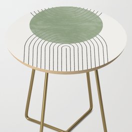Mid century Green Moon Shape  Side Table