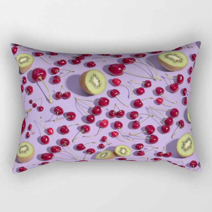 Cherries and kiwis Rectangular Pillow