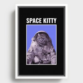 Space Kitty Framed Canvas