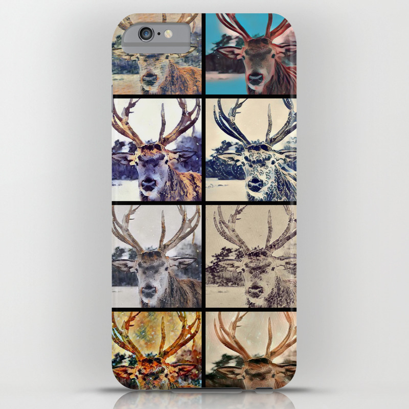 Stag Head Pop Art Abstract Deer Design Iphone Case By Printpix