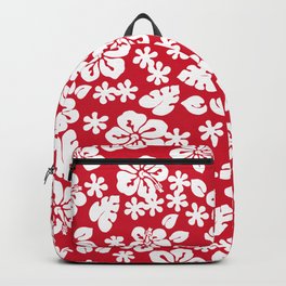Hawaiian Hibiscus Flower pattern red Backpack | Design, Hibiscusfloral, 1Color, Hibiscusart, Illustration, Flower, Symbol, Hawaii, Blossom, Pattern 