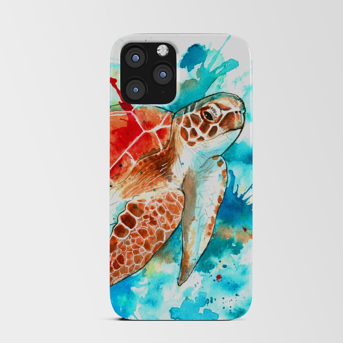 Beautiful Watercolour Turtle iPhone Card Case