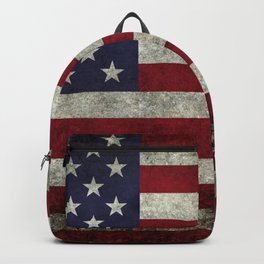 American Flag, Old Glory in dark worn grunge Backpack | Worn, Flag, Grungy, Us, Usaflag, Distressed, Americanflag, Usflags, Oldglory, Retrostyle 