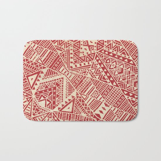 Tribal (red) Bath Mat